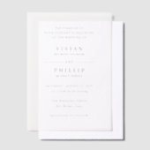 Invitations En Vélin Mariage Élégant Simple (Compenser)