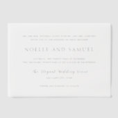 Invitations En Vélin Mariage Élégant Simple (Recto)