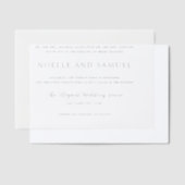 Invitations En Vélin Mariage Élégant Simple (Compenser)