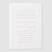 Invitations En Vélin Mariage Élégant Simple (Recto)
