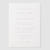 Invitations En Vélin Mariage Élégant Simple Classique (Recto)
