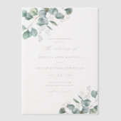 Invitations En Vélin Mariage Eucalyptus peint à la main (Recto)