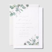 Invitations En Vélin Mariage Eucalyptus peint à la main (Compenser)