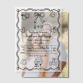 Invitations En Vélin Mariage fantaisiste gribouillé à la main (Décalage (Couple))