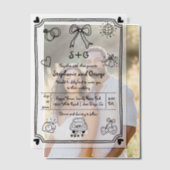 Invitations En Vélin Mariage fantaisiste gribouillé à la main (Décalage (Couple))