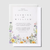 Invitations En Vélin Mariage fleur sauvage (Compenser)