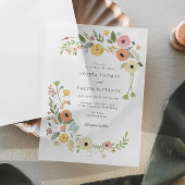 Invitations En Vélin Mariage Fleur sauvage bohémien