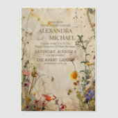 Invitations En Vélin Mariage Fleur sauvage Boho Fall (Recto)