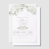 Invitations En Vélin Mariage floral blanc de verdure botanique printani (Compenser)