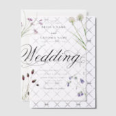 Invitations En Vélin Mariage floral Fleur sauvage acrylique clair (Décalage (Invitation))