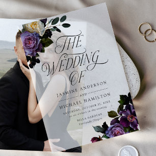 Invitations En Vélin Mariage Floral Gothique et Maussade