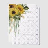 Invitations En Vélin Mariage floral moderne (Décalage (Invitation))