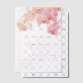 Invitations En Vélin Mariage floral rose orchidée (Décalage (Invitation))