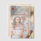 Invitations En Vélin Mariage floral rustique (Décalage (Couple))