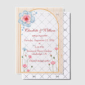 Invitations En Vélin Mariage floral rustique (Décalage (Invitation))