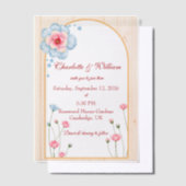 Invitations En Vélin Mariage floral rustique (Compenser)