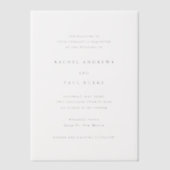 Invitations En Vélin Mariage Formel Classique Intemporel (Recto)