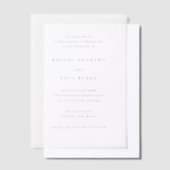 Invitations En Vélin Mariage Formel Classique Intemporel (Compenser)