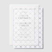 Invitations En Vélin Mariage frontalier de Carré noir classique (Décalage (Invitation))