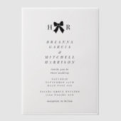 Invitations En Vélin Mariage initial minimal de la patte (Recto)