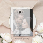 Invitations En Vélin Mariage initial minimal de la patte