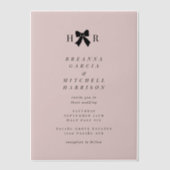 Invitations En Vélin Mariage initial minimal de la patte (Recto)