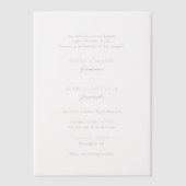 Invitations En Vélin Mariage intemporel noir et blanc classique (Recto)