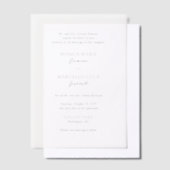 Invitations En Vélin Mariage intemporel noir et blanc classique (Compenser)