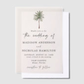Invitations En Vélin Mariage minimal de palmiers (Compenser)