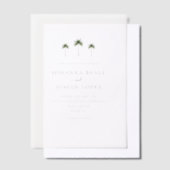 Invitations En Vélin Mariage minimal élégant avec palmier (Compenser)