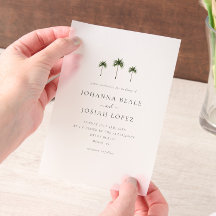 Mariage minimal élégant avec palmier