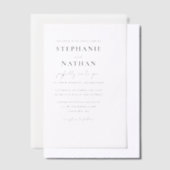 Invitations En Vélin Mariage minimaliste moderne (Compenser)