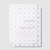 Invitations En Vélin Mariage Moderne Blanc Uni (Décalage (Invitation))