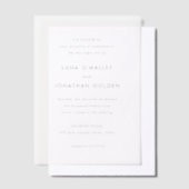 Invitations En Vélin Mariage Moderne Classique (Compenser)