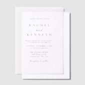 Invitations En Vélin Mariage moderne minimaliste (Compenser)