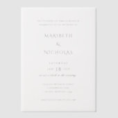 Invitations En Vélin Mariage moderne noir et blanc (Recto)