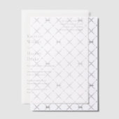 Invitations En Vélin Mariage moderne noir et blanc élégant (Décalage (Invitation))