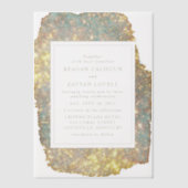 Invitations En Vélin Mariage Moderne Pailleté Iridescent (Recto)