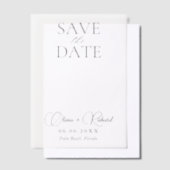 Invitations En Vélin Mariage Moderne Simple Enregistrer La Date Clair S (Compenser)