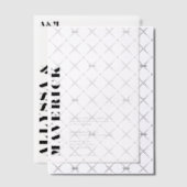 Invitations En Vélin Mariage Moderne Simple Typographie Noire Gras (Décalage (Invitation))