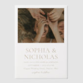 Invitations En Vélin Mariage moderne Sophia Gold (Recto)