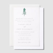 Invitations En Vélin Mariage Moderne sous un Pin Rustique (Compenser)