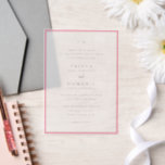 Invitations En Vélin Mariage moderne Trisha Pink<br><div class="desc">Invitations de mariage modernes avec un design propre avec des polices serif et script.</div>