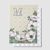 Invitations En Vélin Mariage Monogramme d'illustration des anémones bla (Décalage (Invitation))