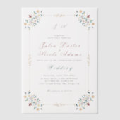 Invitations En Vélin Mariage Motif classique complexe de géométrie vint (Recto)