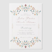 Invitations En Vélin Mariage Motif classique complexe de géométrie vint (Recto)