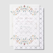 Invitations En Vélin Mariage Motif classique complexe de géométrie vint (Décalage (Invitation))