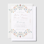 Invitations En Vélin Mariage Motif classique complexe de géométrie vint (Compenser)