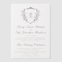Mariage Noir & Blanc à Motif de Couronne de Feuill