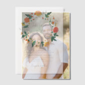 Invitations En Vélin Mariage Pastel Orange Yellow Spring Dahlia Fleurs (Décalage (Couple))